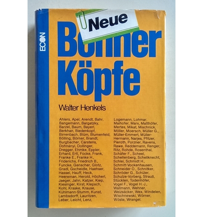 Henkels, Walter: Neue Bonner Köpfe. ...